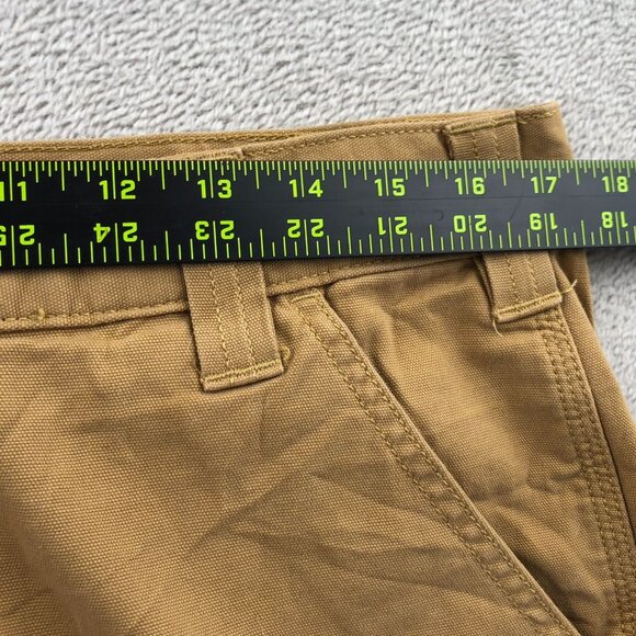 Carhartt Men's Work Shorts Size 34 Rugged Flex Relaxed Canvas Khaki Tan Casual - Picture 7 of 16